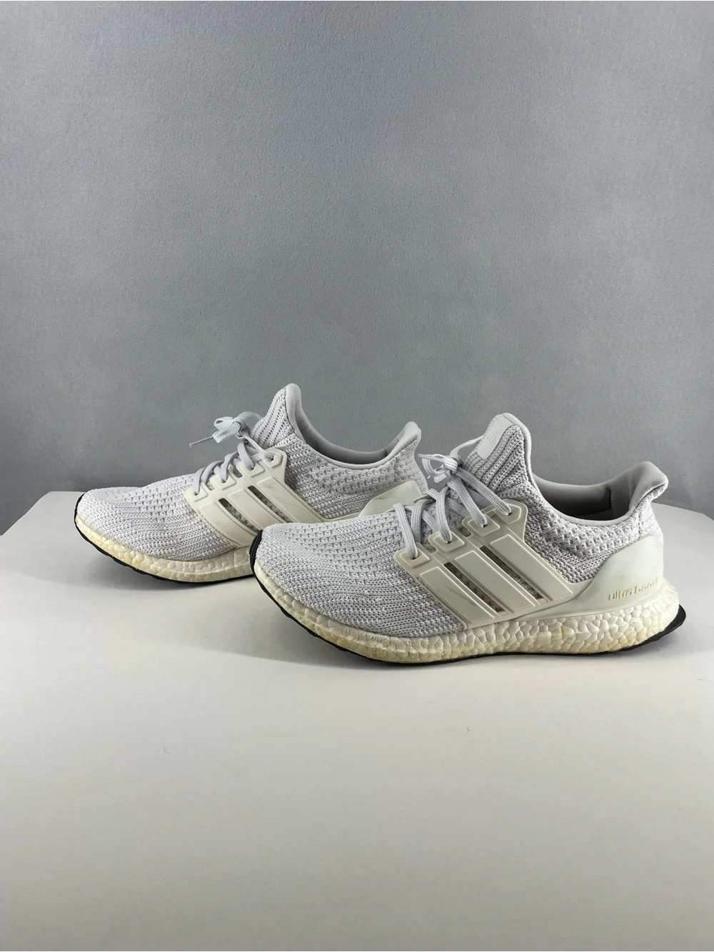 Adidas Ultraboost White and Cream Men’s Size 11 Running Shoes Athletic Sneakers